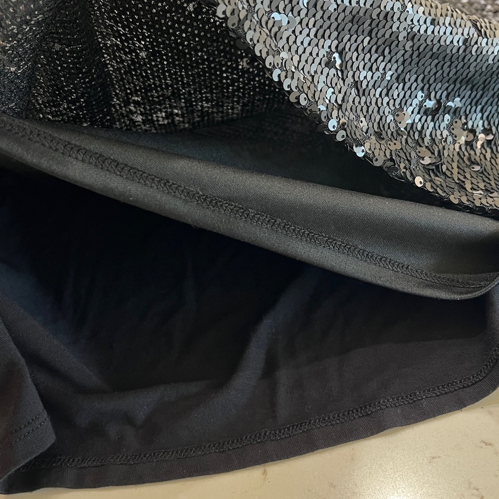 Worthington Black Sequin Short Sleeve Top Size Small NWT - Picture 3 of 8